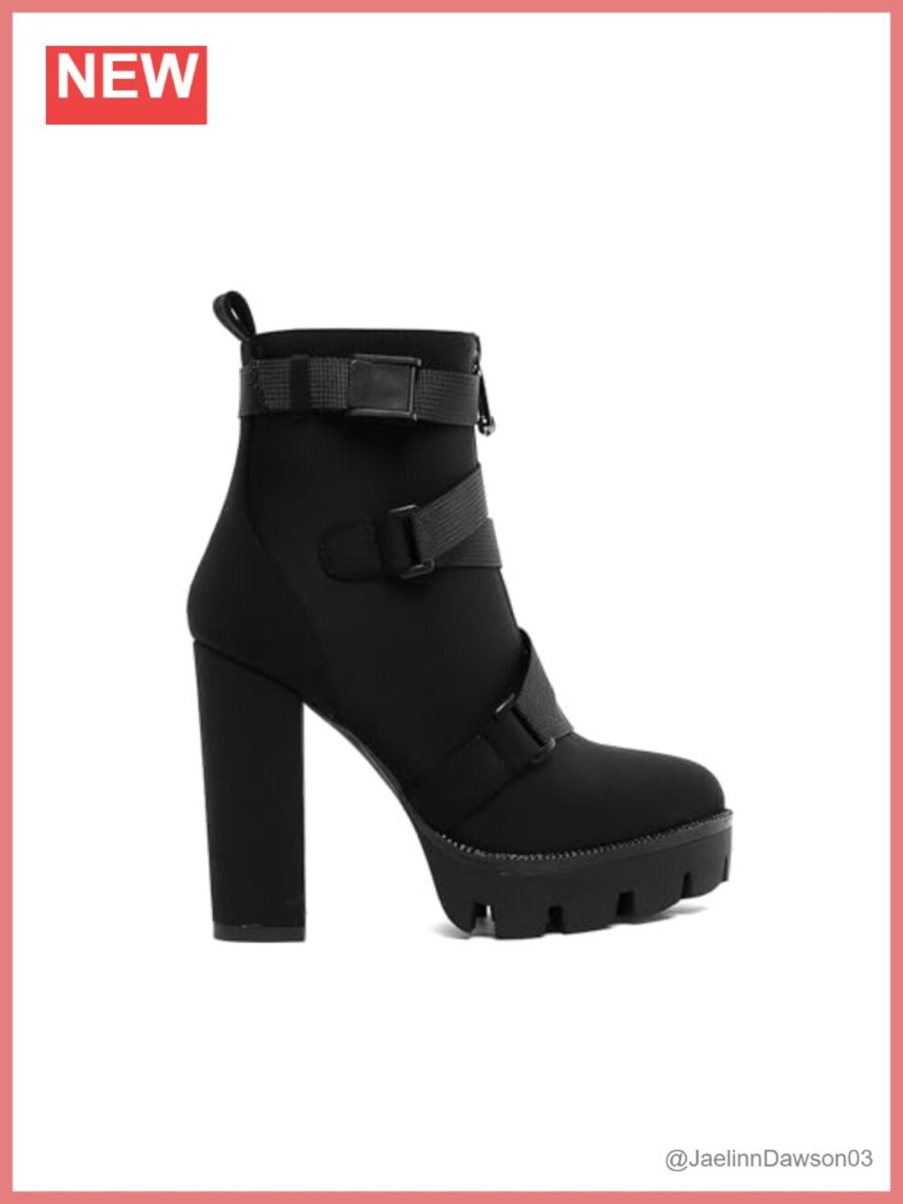 Women's Gothic Platform Booties Chunky Heel Lace Up Faux Leather